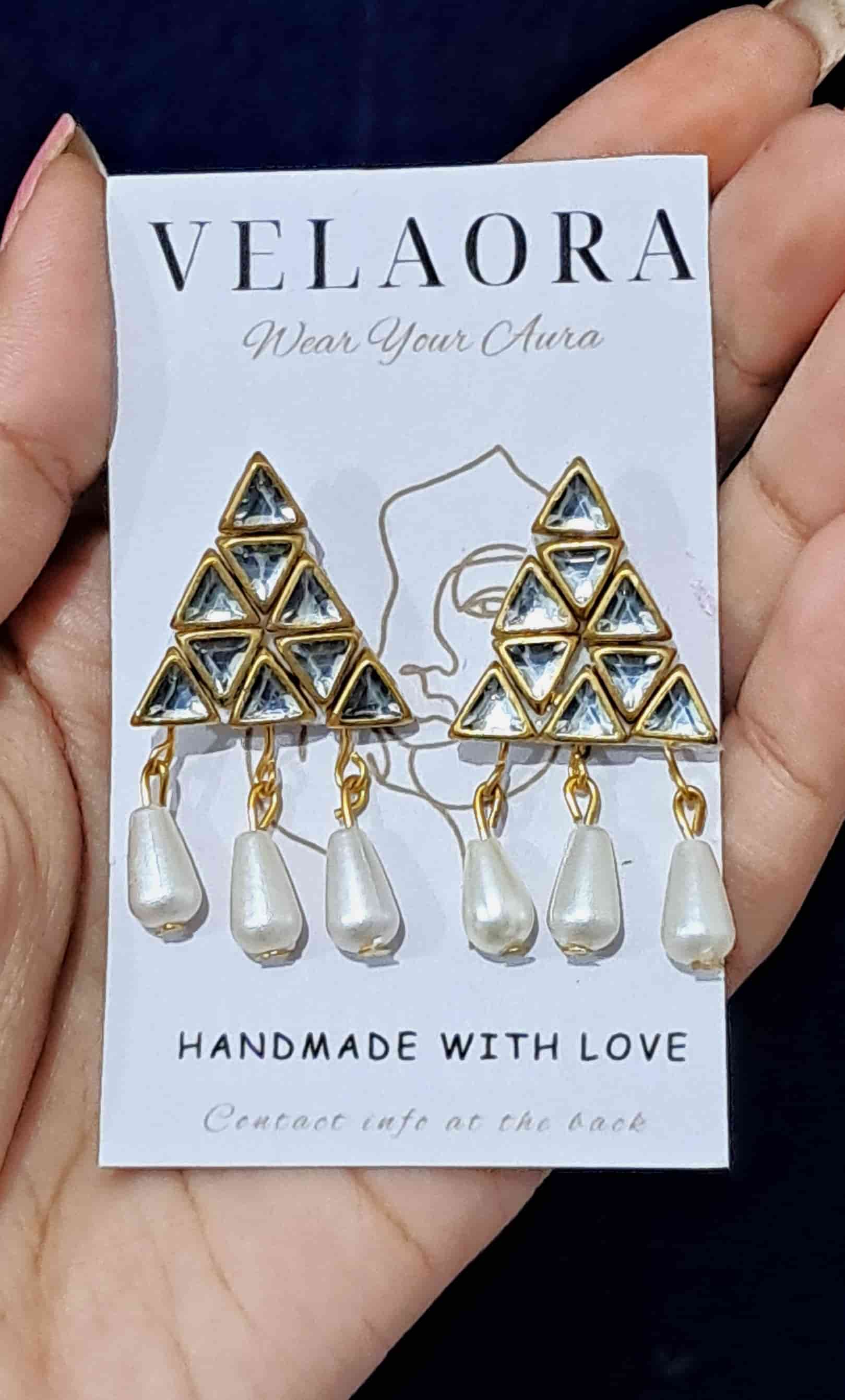 Zareen Kundan Chandbali by Velaora Jewels